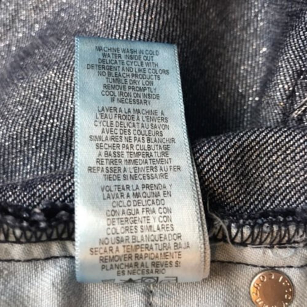 The Kate by Juicy Couture Jeans Dark Blue Pants Sz 24 Silver Denim 28 X 34 Y2K - Picture 11 of 12